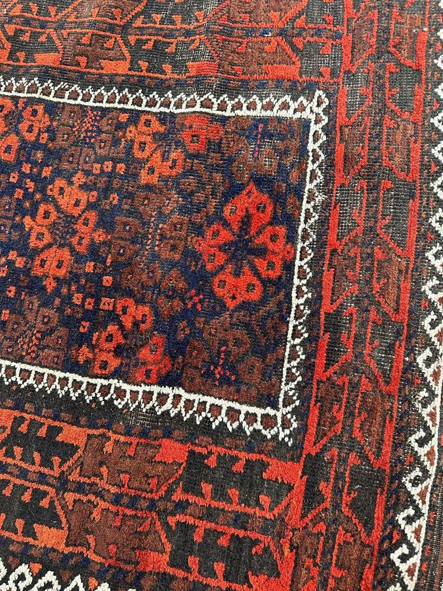 Antique Turkmen Baluch Rug, 1890s