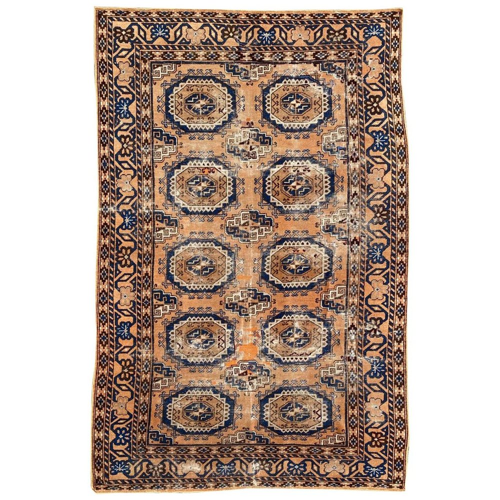 Antique Turkmen Bokhara Rug, 1920s