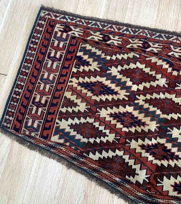 Antique Turkmen Handmade Asmalik Rug, 1870s-JZV-1367131