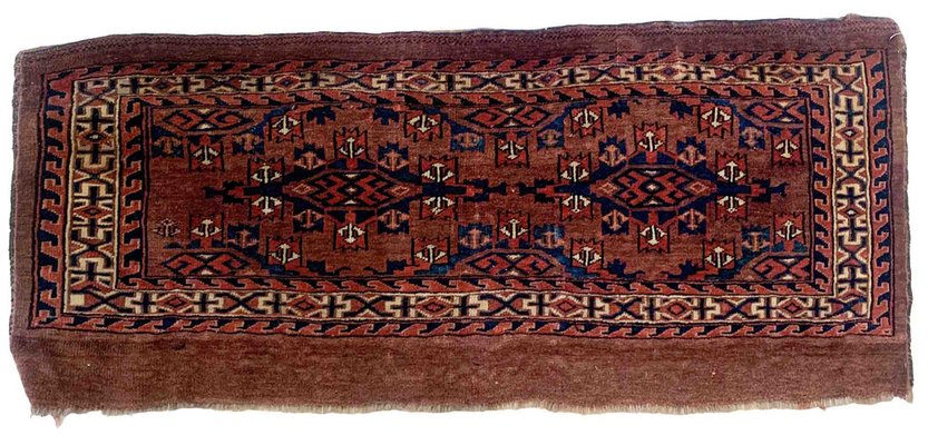 Antique Turkmen Handmade Tekke Rug, 1880s-JZV-1367129