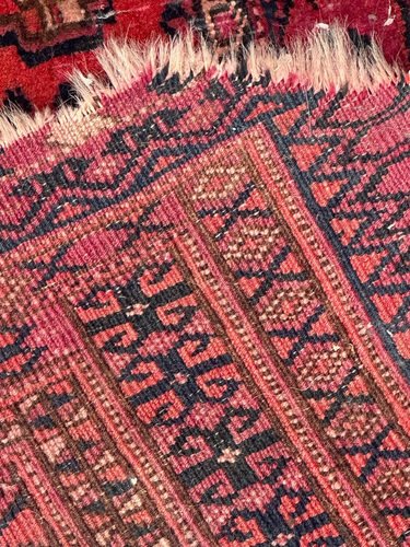 Antique Turkmen Yomut Chuval Horse Cover Rug, 1890s