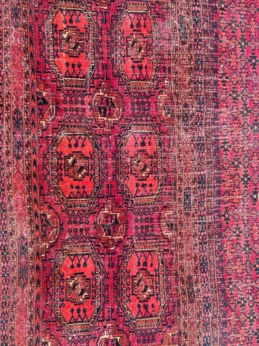 Antique Turkmen Yomut Chuval Horse Cover Rug, 1890s