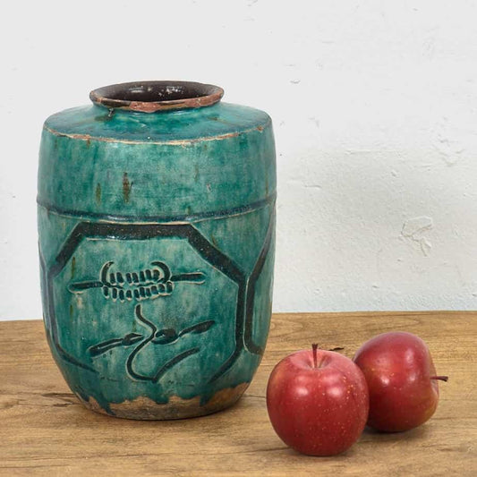 Antique Turquoise Green Vase, 1820