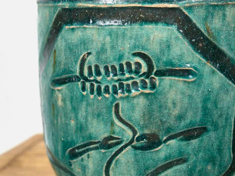 Antique Turquoise Green Vase, 1820