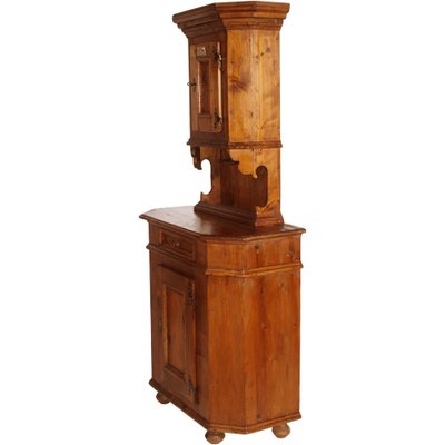 Antique Tyrolean Showcase in Wax-Polished Larch-NJV-1313005