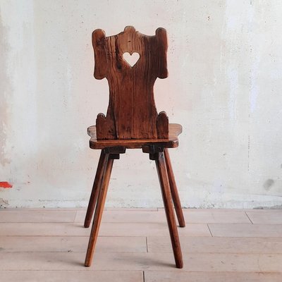 Antique Tyrolian Style Farm House Chair, 19th Century-SJU-2021333