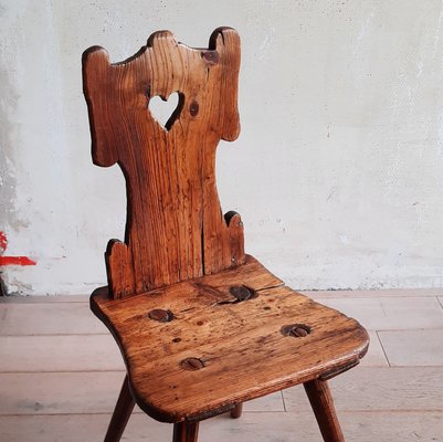 Antique Tyrolian Style Farm House Chair, 19th Century-SJU-2021333