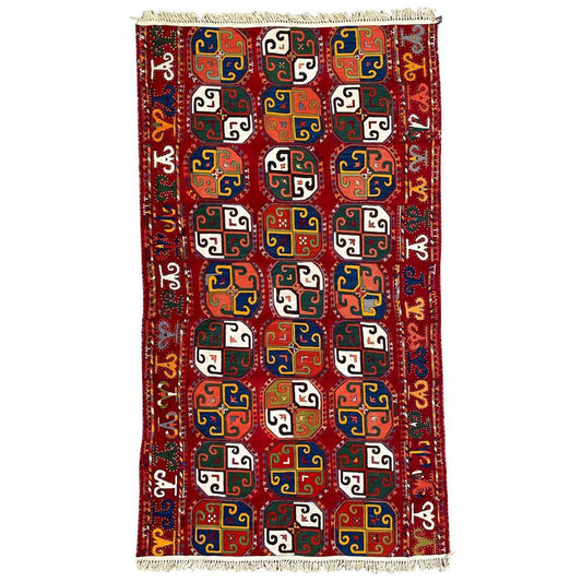 Antique Uzbek Woven and Embroidered Panel