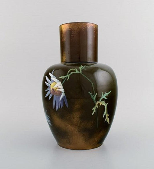 Antique Vase in Glazed Ceramics by Clément Massier for Golfe Juan, Late 19th-Century