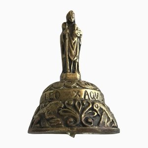 Antique Victorian Brass Bell with Figures, 19th Century-WQQ-1293620