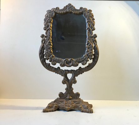 Antique Victorian Cast Iron Table Mirror, 1890-LCR-848267