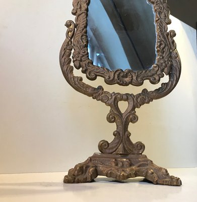 Antique Victorian Cast Iron Table Mirror, 1890-LCR-848267