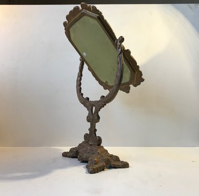 Antique Victorian Cast Iron Table Mirror, 1890-LCR-848267