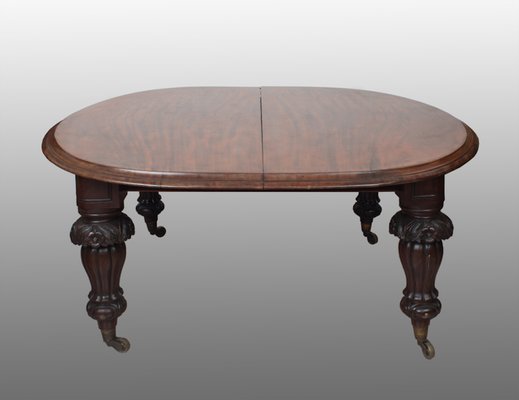 Antique Victorian English Table in Solid Mahogany-KKK-1346041