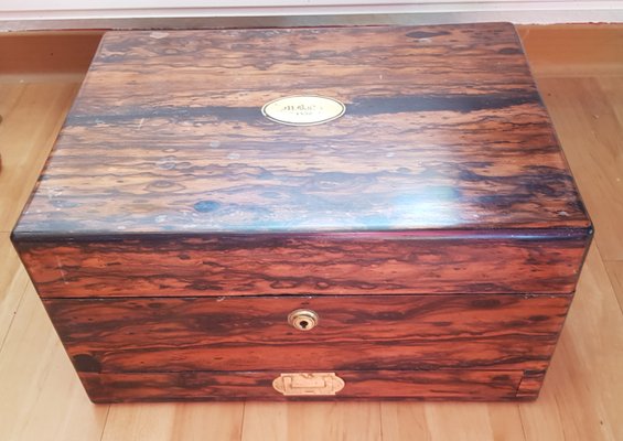 Antique Victorian Ladies Vanity Rosewood Case-QDP-703340