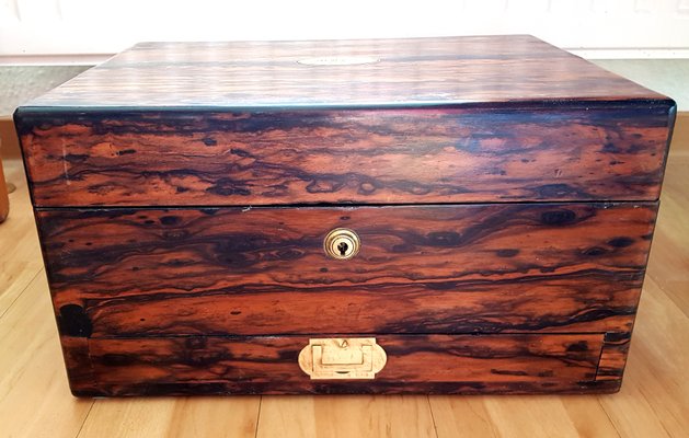 Antique Victorian Ladies Vanity Rosewood Case-QDP-703340