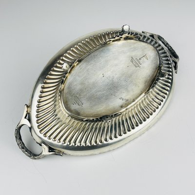 Antique Victorian Silver Plated Bread Basket by Walker & Hall, 1890s-WQC-2021455