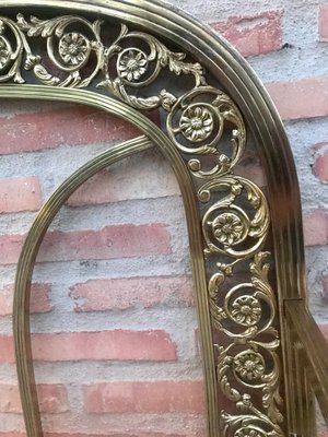 Antique Victorian Style French Brass and Bronze Cradle-NOU-709479