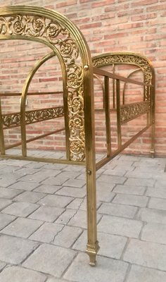 Antique Victorian Style French Brass and Bronze Cradle-NOU-709479