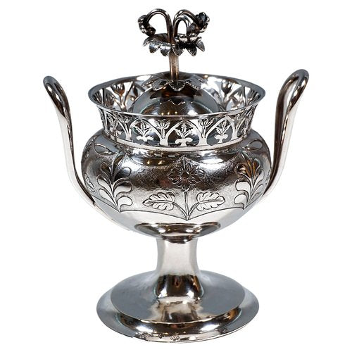 Antique Vienna Empire Silver Sugar Urn, 1805