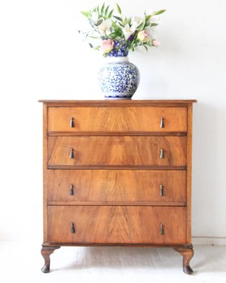 Antique Walnut Bedroom Chest of Drawers-OXJ-1293459