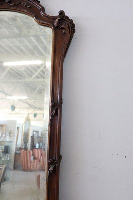 Antique Walnut Console Table with Mirror, 1880-DCO-933340