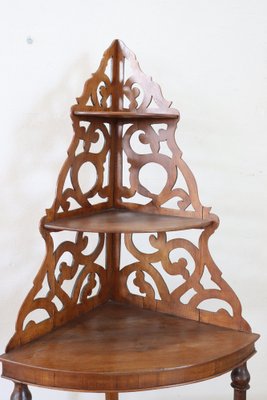 Antique Walnut Corner Shelves, 1850s-DCO-1313018