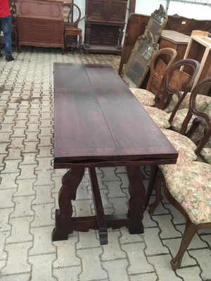 Antique Walnut Dining Table, 1880s-OXJ-772148