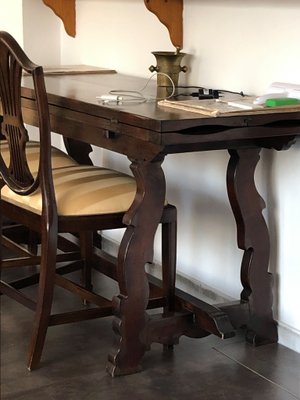 Antique Walnut Dining Table, 1880s-OXJ-772148