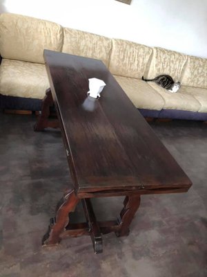 Antique Walnut Dining Table, 1880s-OXJ-772148