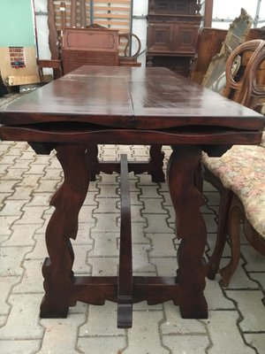 Antique Walnut Dining Table, 1880s-OXJ-772148