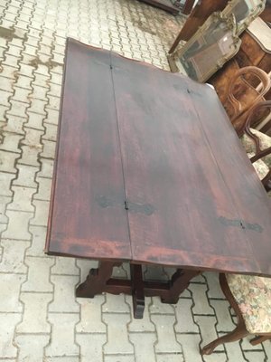 Antique Walnut Dining Table, 1880s-OXJ-772148