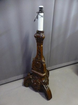 Antique Walnut Lamp Foot-WSV-605470