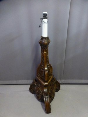 Antique Walnut Lamp Foot-WSV-605470