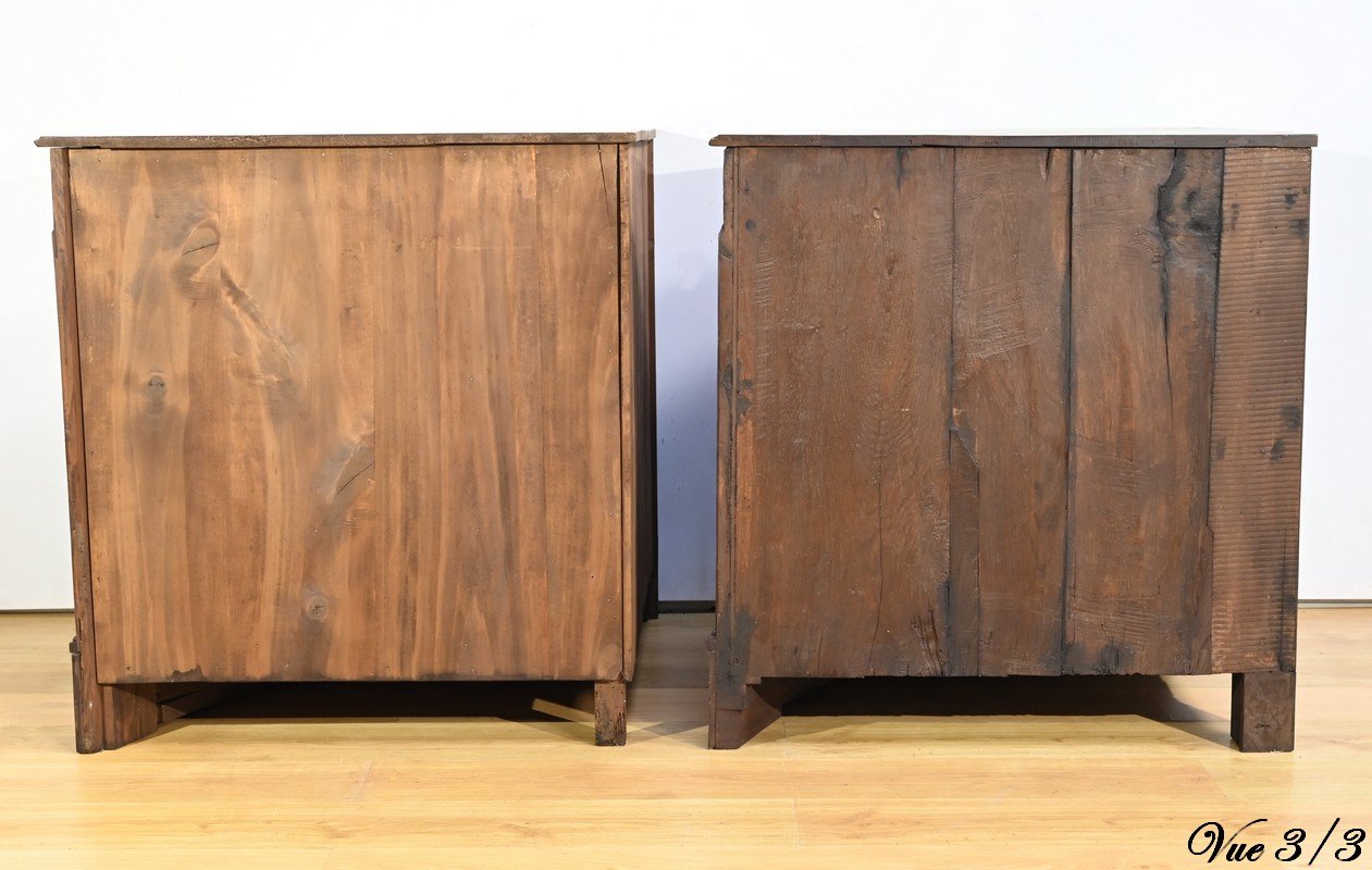 Antique Walnut Property Corners, Set of 2