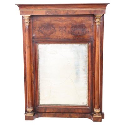 Antique Walnut Wall Mirror, 1800s-DCO-1215773