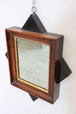 Antique Walnut Wood Wall Mirror, 1810s-DCO-1347841