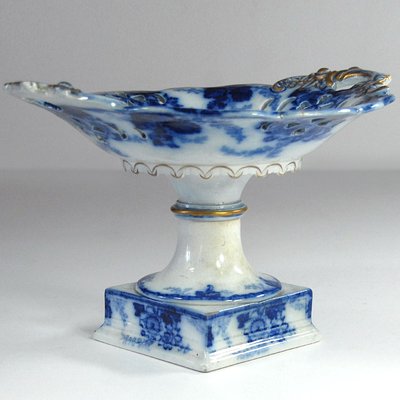 Antique White & Blue Centerpiece, 19th Century-GIW-988009