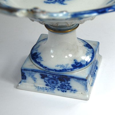 Antique White & Blue Centerpiece, 19th Century-GIW-988009