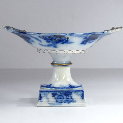 Antique White & Blue Centerpiece, 19th Century-GIW-988009