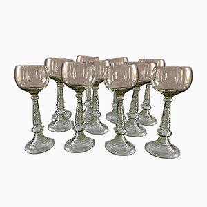 Antique White Wine Glasses, Set of 11-QJM-670152