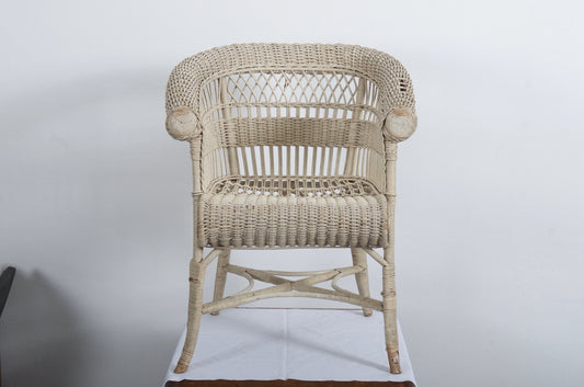 Antique Wicker Armchair by Hans Vollmer for Prag-Rudniker