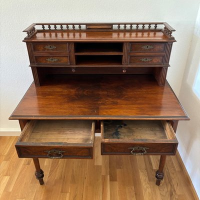 Antique Wilhelminian Style Walnut Desk-ALF-2033599