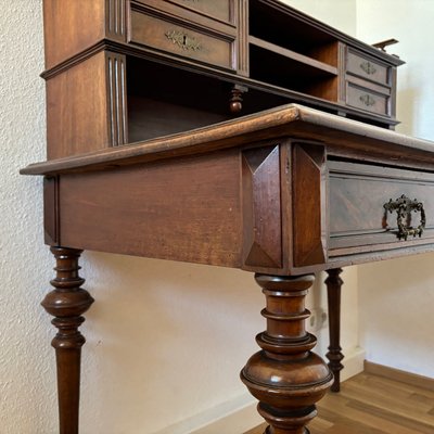 Antique Wilhelminian Style Walnut Desk-ALF-2033599