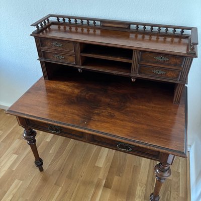 Antique Wilhelminian Style Walnut Desk-ALF-2033599