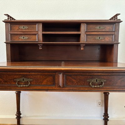 Antique Wilhelminian Style Walnut Desk-ALF-2033599