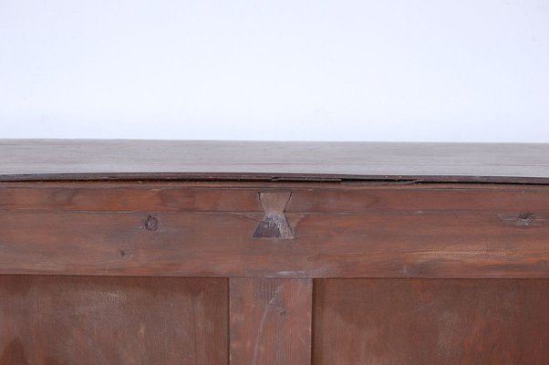 Antique Wood Chest of Drawers with Mirror, 1900s-XSG-695917