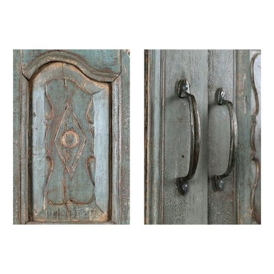 Antique Wood Door with Mirror-NQ-624779