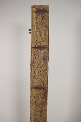 Antique Wood Handcarved Wall Coat Rack, 1890s-UZN-1804120