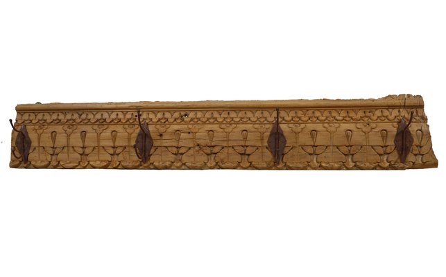 Antique Wood Handcarved Wall Coat Rack, 1890s-UZN-1804122